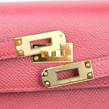Hermes Kelly 25 Rouge Grenat Sellier GHW - U