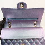 Chanel Double Flap Medium Iridescent Purple - (MICROCHIP)