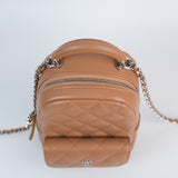 Chanel 2024 Mini Caviar Caramel Backpack