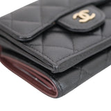 Chanel Tri-fold Wallet Black Caviar