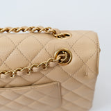 Chanel Double Flap Medium Beige -s16