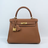 Hermes Kelly 25 Gold GHW - U