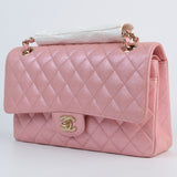 HOLD | Chanel Double Flap Medium Pink Iridescent -s27