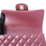 Chanel Mini Rec Top Handle Burgundy GHW - (MICROCHIP)