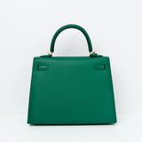 HOLD | Hermès Kelly 25 Sellier Vert Jade GHW - C