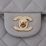 Chanel Double Flap Medium Dove Gray GHW - (MICROCHIP)