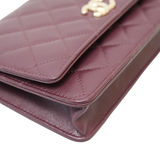 HOLD | Chanel WOC Burgundy Seasonal GHW - (MICROCHIP)
