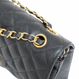Chanel Double Flap Small Black Ghw -s30
