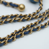 Chanel Mini Square Denim Blue Pearl Crush - (MICROCHIP)