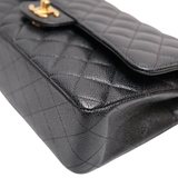 Chanel Double Flap Medium Black Caviar GHW - (MICROCHIP)