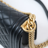 Chanel Le Boy Old Medium Black AGHW - s30