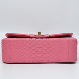 HOLD | Chanel Mini Rectangle Python Pink GHW