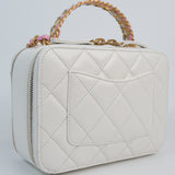 Chanel Matelasse White Multicolor Top Handle Pick Me Up