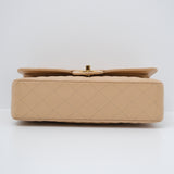 Chanel Double Flap Medium Beige Claire GHW - (MICROCHIP)