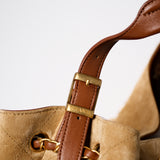Chanel Coco Base Medium Caramel Suede Hobo Bag