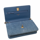 Chanel WOC Denim Pearl Crush GHW - (MICROCHIP)