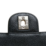 Chanel East West Flap Black Caviar SHW -s11