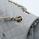 Chanel Double Flap Small Dark Gray -s29