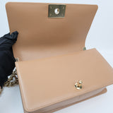 Chanel Chevron Le Boy Dark Beige LGHW - (MICROCHIP)