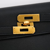 Hermes Kelly Elan Noir Chevre GHW - B