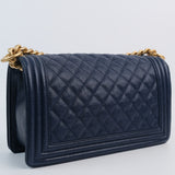 Chanel Le Boy Old Medium Blue -s27