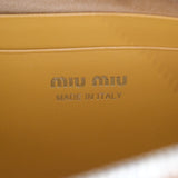 Miu Miu Leather Pouch Pomegranate Yellow