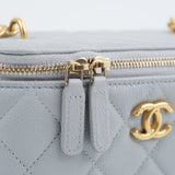 Chanel Vanity Caviar Light Gray Sweetheart Crush