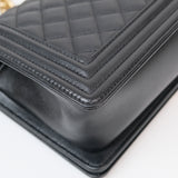 Chanel Le Boy Old Medium Black AGHW - s30