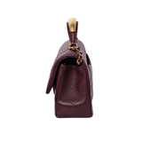 Chanel Mini Rec Top Handle Burgundy GHW - (MICROCHIP)