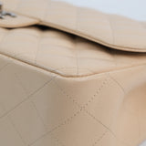 Chanel Double Flap Jumbo Beige SHW - s14