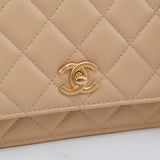 Chanel Wallet on Chain (WOC) Beige Pearl Crush - (MICROCHIP)