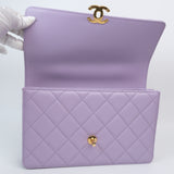 Chanel Top Handle Flap Purple - (MICROCHIP)