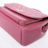 Chanel Business Affinity Medium Flap Raspberry GHW
