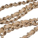 Chanel Mini Rectangle Raffia Dark Beige GHW