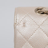 Chanel Double Flap Pearly Beige Medium -s16