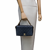 Chanel Flap Caviar Navy Blue - AGHW