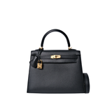 Hermes Kelly 25 Sellier Epsom Noir GHW - U