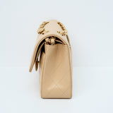Chanel Double Flap Small Beige Claire GHW - s31