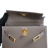 Hermes Mini Kelly Etoupe GHW - Z
