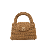 Chanel Nano Kelly Braided Raffia GHW - (BRANDNEW)