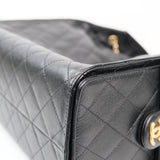 Chanel 25 Medium Black Caviar GHW - (MICROCHIP)