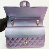 Chanel Double Flap Medium Iridescent Purple - (MICROCHIP)
