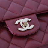 HOLD | Chanel Double Flap Medium Burgundy GHW -s28