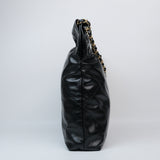 Chanel 22 Medium Black Shiny Calfskin - (MICROCHIP)