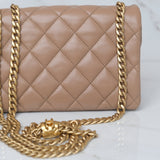 Chanel Small Flap Coco Crush Dark Beige