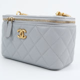 Chanel Vanity Caviar Light Gray Sweetheart Crush