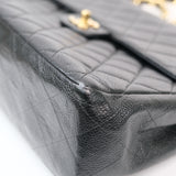 Chanel Vintage Flap Black Caviar GHW - s7