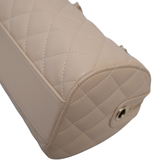 Chanel Mini Bowling Bag Beige Caviar -(MICROCHIP)