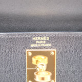 Hermes Kelly Elan Noir Chevre GHW - B