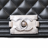 HOLD | Chanel Le Boy Old Medium Black RHW - (BRANDNEW)